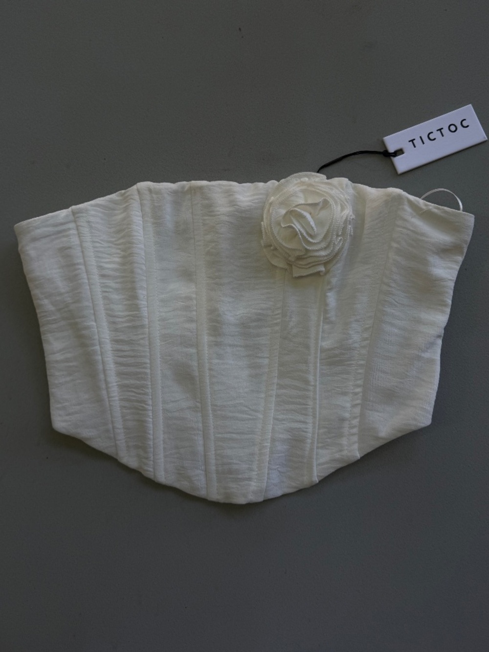 Brand new with tags Tictoc white strapless corset top in size S